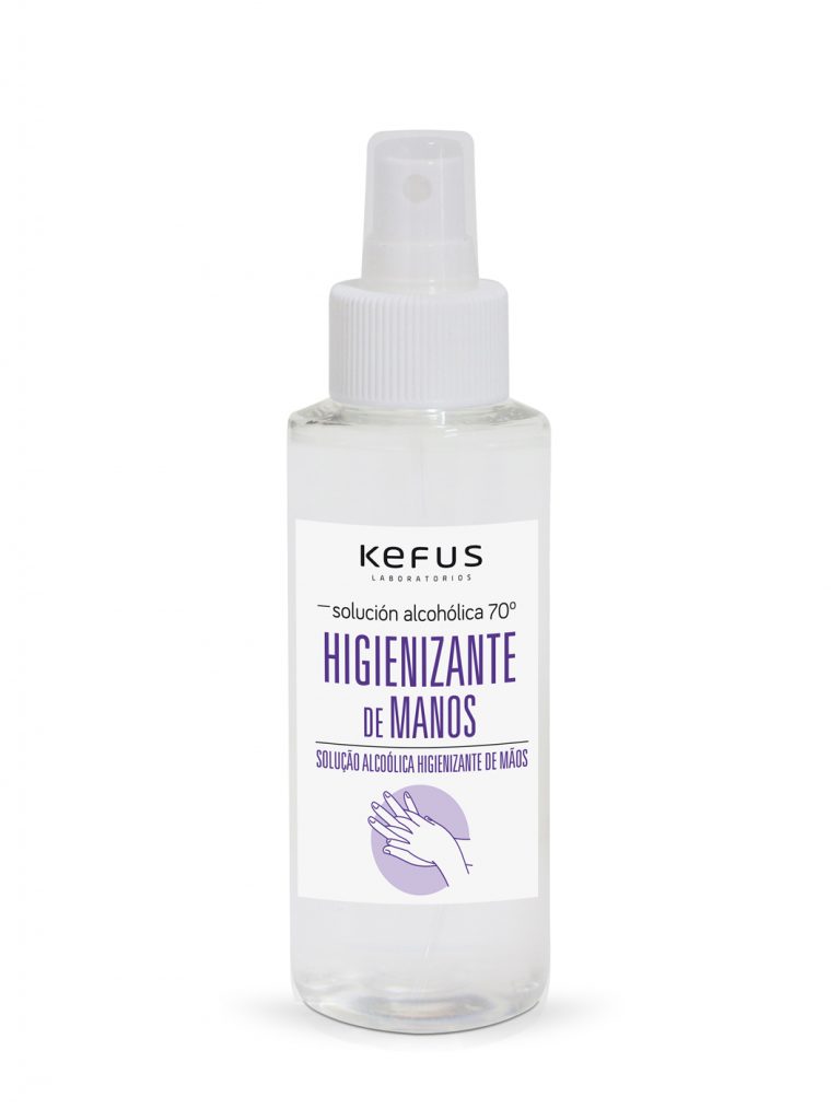 Solución Alcoholica Higienizante de manos spray Kefus 100 ml